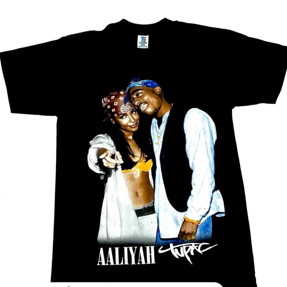 Aaliyah And Tupac Vintage T Shirts
